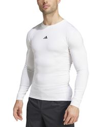 adidas - Fitted Crewneck Tech-fit Compression Shirt - Lyst