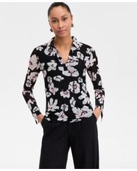 INC International Concepts - Johnny-collar Top - Lyst