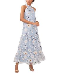 Cece - Avianna Floral Embroidered Maxi Dress - Lyst