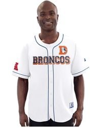 Starter - Denver Broncos Relay Vintage Full-button Baseball Jersey - Lyst