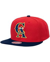 Mitchell & Ness - California Angels Cooperstown Collection Basic Flip Snapback Hat - Lyst