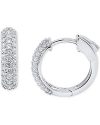 Forever Grown Diamonds - Lab Grown Diamond Pave Small huggie Hoop Earrings (1/2 Ct. T.w. - Lyst