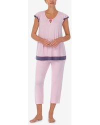 Ellen Tracy - Short Sleeve 2 Piece Pajama Set - Lyst