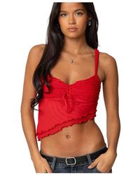 Edikted - Ruffled Asymmetric Tank Top - Lyst