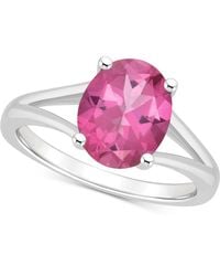 Macy's - Mystic Topaz Oval Split Shank Solitaire Ring (3-5/8 Ct. T.w. - Lyst
