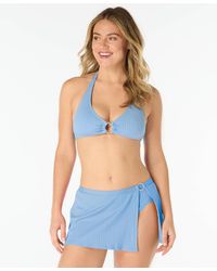 MICHAEL Michael Kors - Michael Kors Logo Ring Halter Bikini Top - Lyst