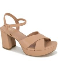 Kenneth Cole - Reeva Patent Ankle Strap Block Heel - Lyst