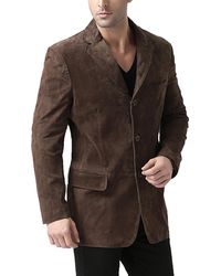 BGSD - Men Robert Three-button Suede Leather Blazer - Lyst