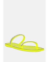 LONDON RAG - Fenta Diamante Detail Jelly Flats - Lyst