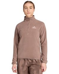 adidas - Terrex Multi Essentials Half-zip Fleece Jacket - Lyst