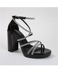 BERNESS - Gretta Rhinestone Strappy Platform Heels - Lyst