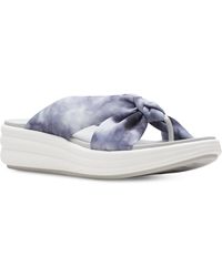 Clarks - Cloudsteppers Drift Ave Slip-on Wedge Sandals - Lyst