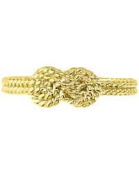 Macy's - Rope-textured Double Knot Double Band Statement Ring - Lyst