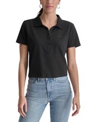 DKNY - Cropped Relaxed-fit Polo - Lyst
