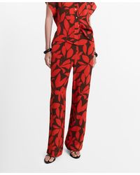 Mango - Flowy Printed Pants - Lyst
