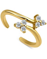 Giani Bernini - Triple Round Cubic Zirconia Cluster Adjustable Toe Ring - Lyst