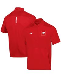 Under Armour - Wisconsin Badgers Motivate Half-zip Jacket - Lyst