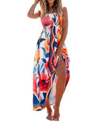 CUPSHE - Party Favor Floral Maxi Beach Dress - Lyst