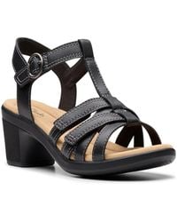 Clarks - Collection Emily2 Rose Block Heel Sandals - Lyst