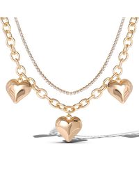Jessica Simpson - Triple Heart Statement Necklace - Lyst