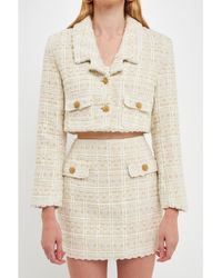Endless Rose - Cropped Tweed Jacket - Lyst