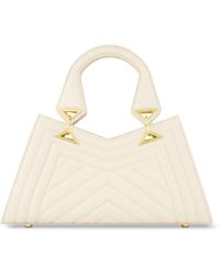 Mac Duggal - Quilted Napa Leather Angular Handbag - Lyst