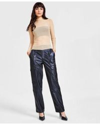 BarIII - Mock Neck Long Sleeve Top Faux Leather Cargo Pants Created For Macys - Lyst