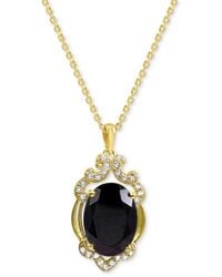 Macy's - Lab Grown Opal 14x10mm Lab-created White Sapphire 1/3 Ct. T.w. Oval Statement Pendant - Lyst
