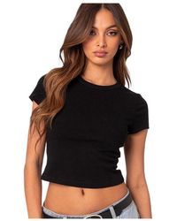 Edikted - Better Basics Cropped T Shirt - Lyst