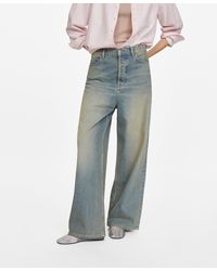 Mango - Low-rise Loose-fit Wideleg Jeans - Lyst