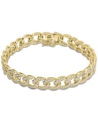 Macy's - ' Diamond Curb Link Bracelet (6 Ct. T.w. - Lyst