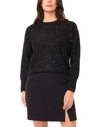 Vince Camuto - Sequin Long Sleeve Crewneck Sweater - Lyst