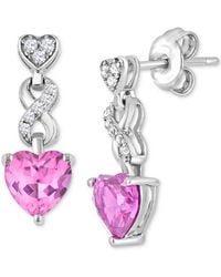 Macy's - Heart Infinity Earrings - Lyst
