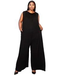 L I V D - Plus Size Olson Wide Leg Pocket Jumpsuit - Lyst