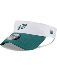 KTZ - White/midnight Green Philadelphia Eagles 2025 Nfl Training Camp Adjustable Visor Hat - Lyst