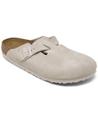 Birkenstock - Boston Soft Footbed Suede Leather Clogs From Finish Line - Lyst