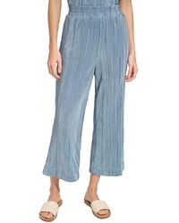Marc New York - Andrew High-rise Pull-on Plisse Crop Pants - Lyst