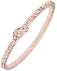 Givenchy - Crystal Stone Silver-tone Bangle Bracelet - Lyst