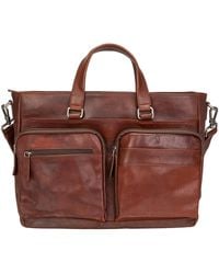 Mancini - Buffalo Single Compartment Briefcase For 14" Laptop - Lyst