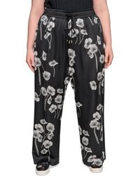 Karl Lagerfeld - Plus Size Flower-print Wide-leg Pants - Lyst