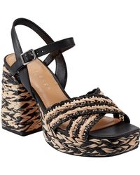 Marc Fisher - Juliey Woven Block Heel Platform Sandals - Lyst