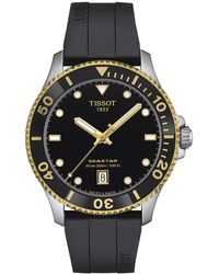 Tissot - Swiss Seastar 1000 Black Rubber Strap Watch 40mm - Lyst