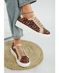 Rag & Co - Flippin Studded Leopard Print Chunky Sneakers - Lyst