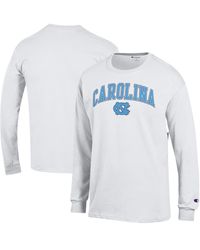 Champion - Â North Carolina Tar Heels Arch Over Logo Long Sleeve T-shirt - Lyst