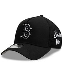 KTZ - Boston Red Sox Side Script 9forty A-frame Trucker Adjustable Hat - Lyst