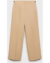 Mango - Straight-cut Crop Pants - Lyst