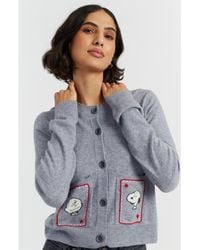 Chinti & Parker - Wool Cashmere Snoopy & Charlie Brown Cardigan - Lyst
