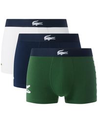 Lacoste - 3pk. Regular-fit Big Croc Logo Trunk Underwear - Lyst
