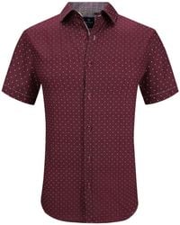 Tom Baine - Slim Fit Short Sleeve Performance Stretch Button Down Dress Shirt - Lyst