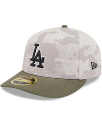 KTZ - Light Beige/olive Los Angeles Dodgers 2025 Armed Forces Day Low Profile 59fifty Fitted Hat - Lyst